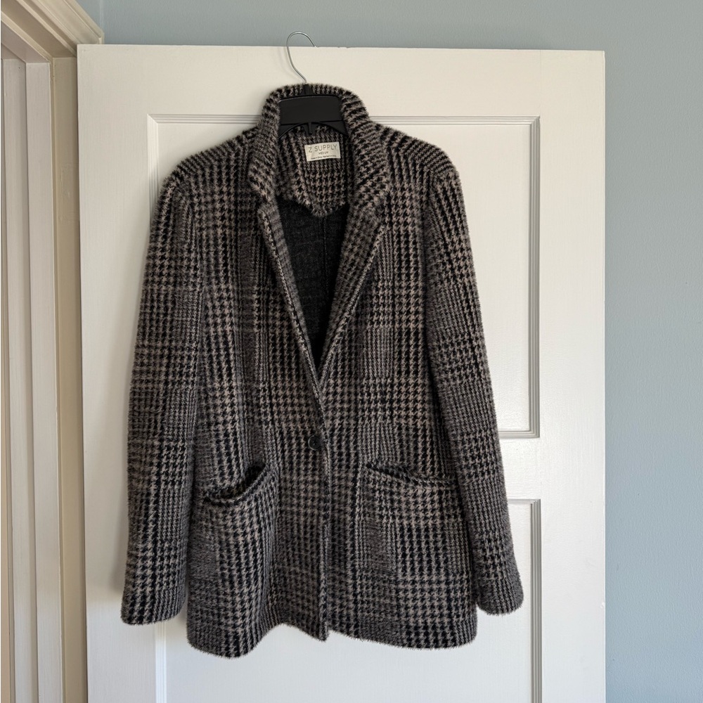 Z Supply Monochrome Houndstooth Jacket